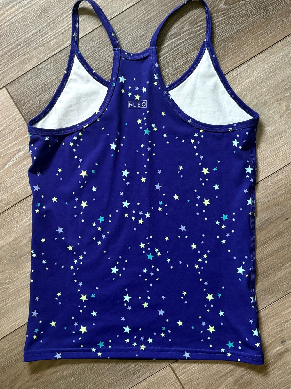 Fleo Purple blueish Star Print Racerback Tank